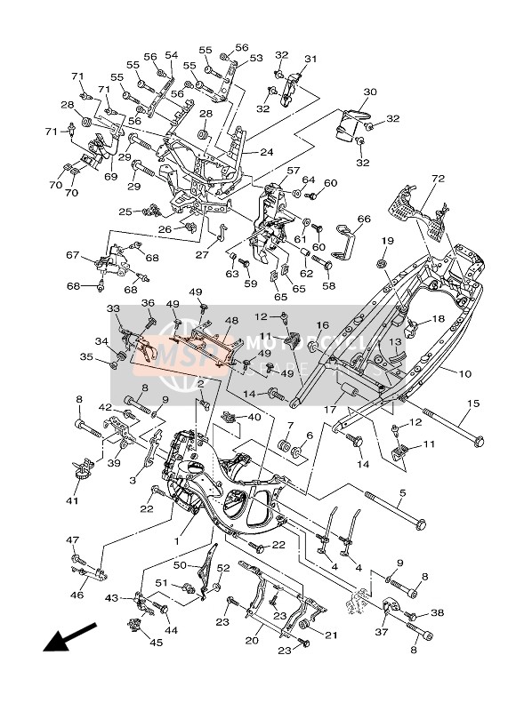 59C211470100, Stutze, Yamaha, 3